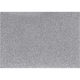 Bügelfolie, A5, Blatt 148x210 mm, Glitter, Silber, 1 Bl. [HOB-44327]