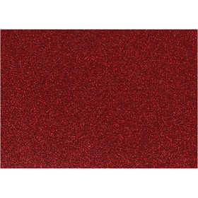 Bügelfolie, A5, Blatt 148x210 mm, Glitter, Rot, 1 Bl. [HOB-44331]