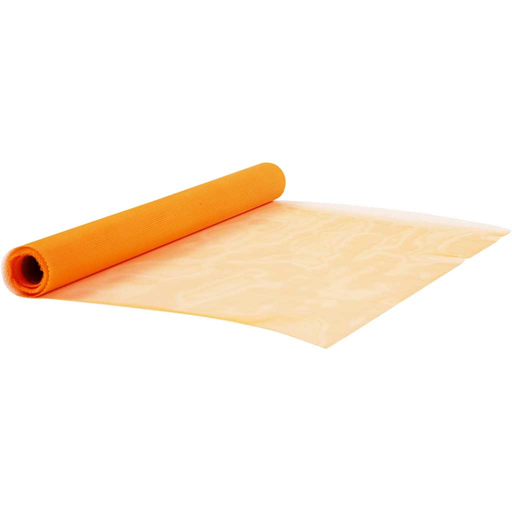 Tüll, B 50 cm, Orange, 5 m/ 1 Rolle [HOB-44612]
