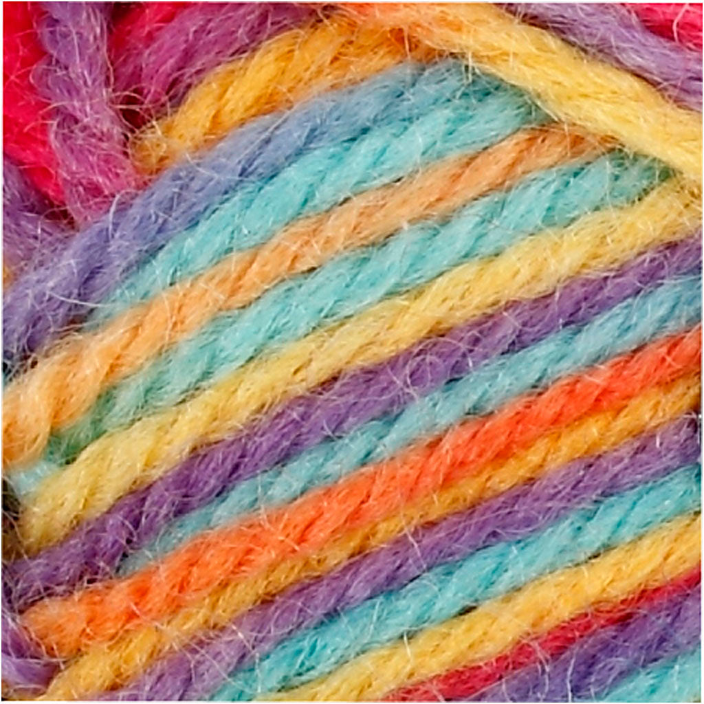 Melbourne Wool Yarn, L 92 M, Multicolor, 50 g/ 1 Knäuel [HOB-44796]