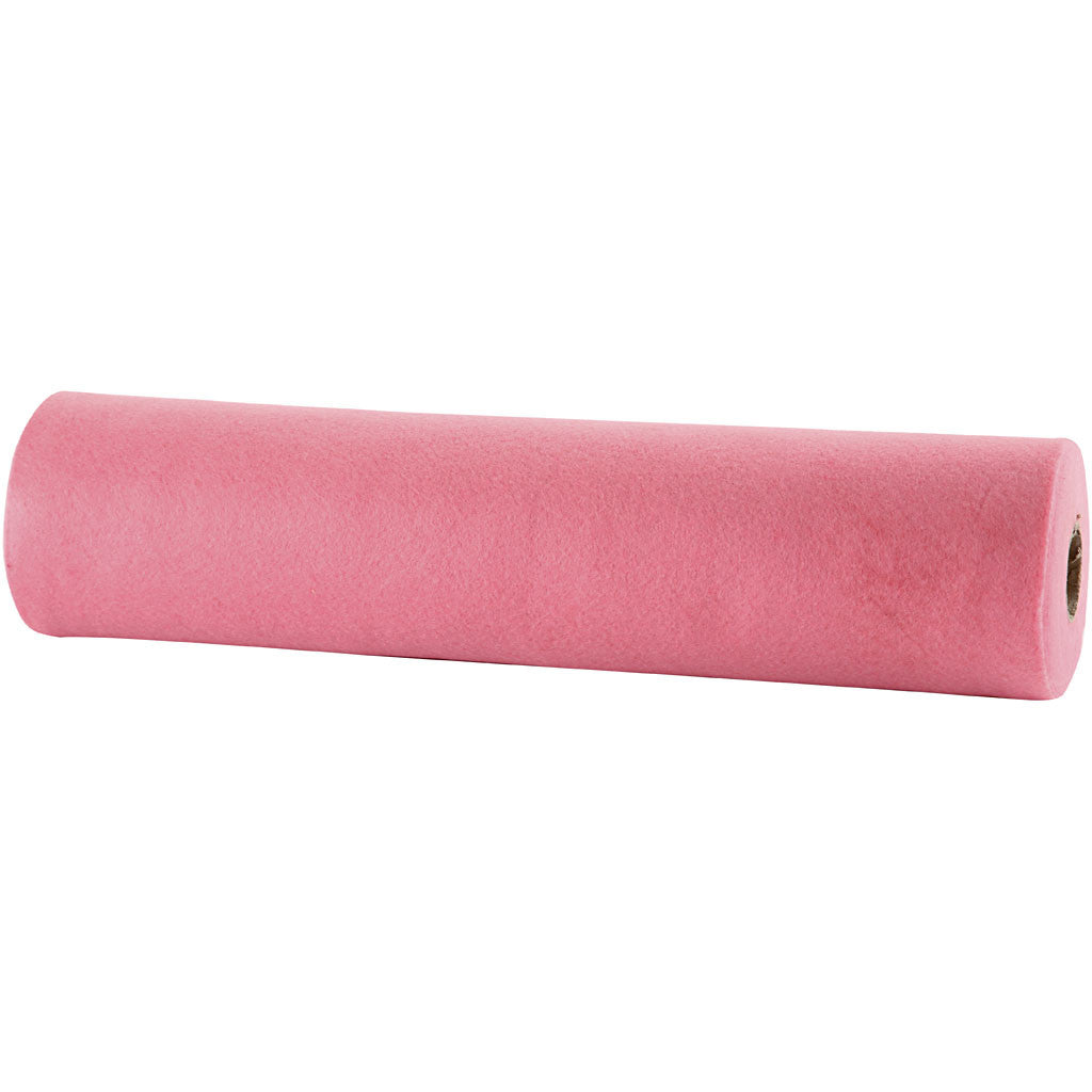 Bastelfilz, B 45 cm, Dicke 1,5-2 mm, 180-200 g, Pink, 5 m/ 1 Rolle [HOB-45010]