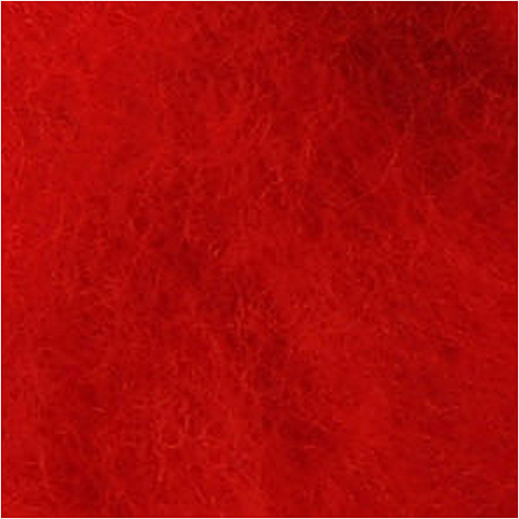 Kardierte Wolle , Rot, 100 g/ 1 Bündl. [HOB-451760]