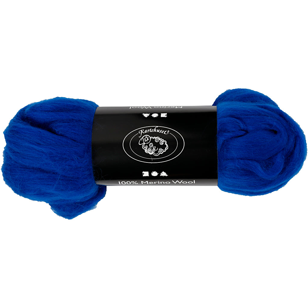 Merino Wool, thickness 21 my, royal blue, 100 g