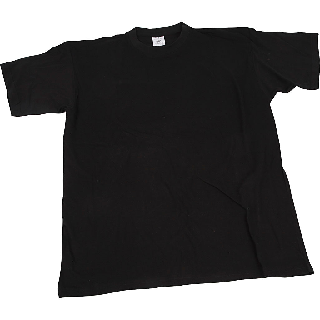 T-shirts, W: 55 cm, size large, round neck, 145 g, black