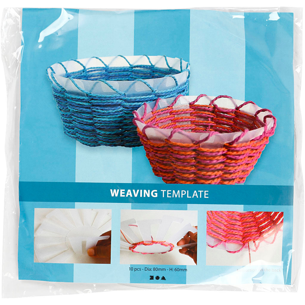 Korbboden-Schablone, H 6 cm, D 8 cm, Transparent, 10 Stk/ 1 Pck [HOB-47452]