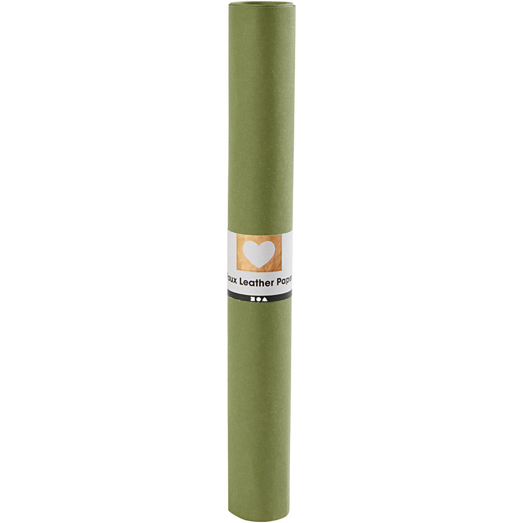 Kunstlederpapier, B 50 cm, Einfarbig, 350 g, Grün, 1 m/ 1 Rolle [HOB-498941]