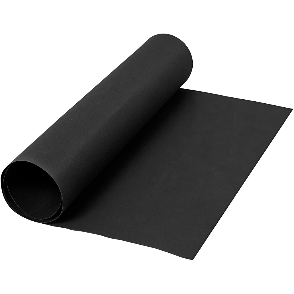 Faux Leather Paper, W: 50 cm, one coloured, 350 g, black, 1 m/ 1 roll