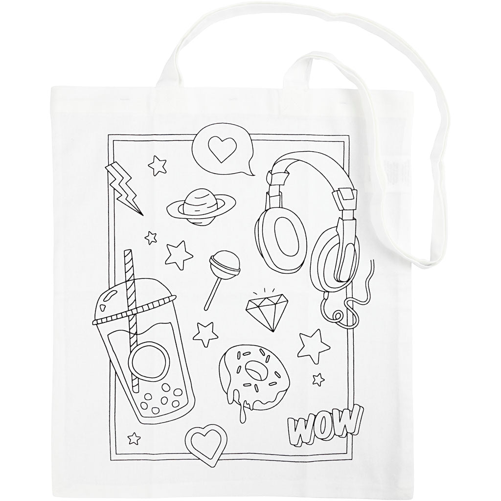 Tote bag, size 38x42 cm, 130 g, white