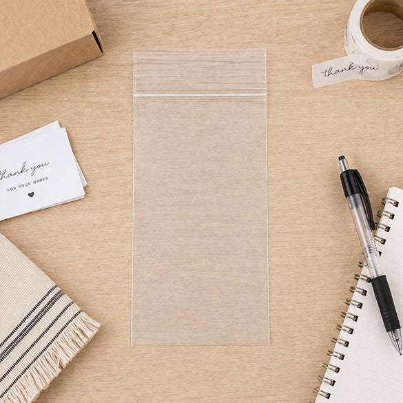 Druckverschlussbeutel Transparent 10x20.5cm PE 100 Mikron (100 Stück) [4PE48]