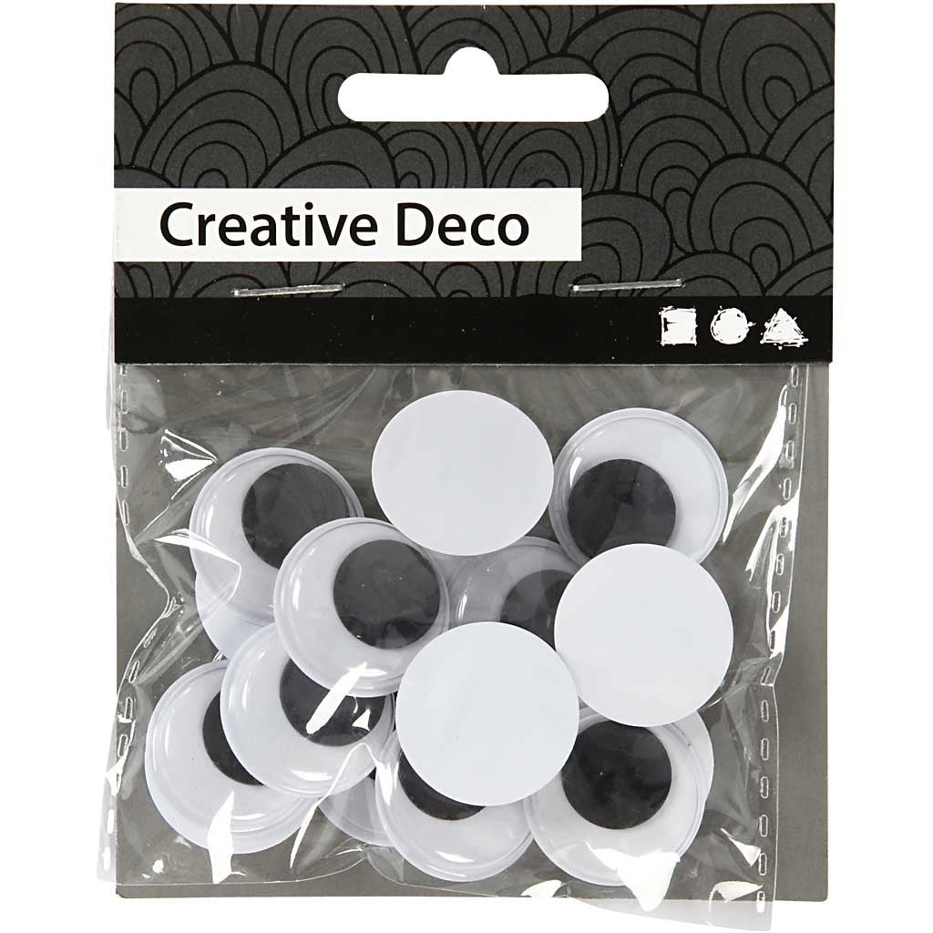 Wackelaugen, nicht selbstklebend, D 20 mm, 16 Stk/ 1 Pck [HOB-501202]