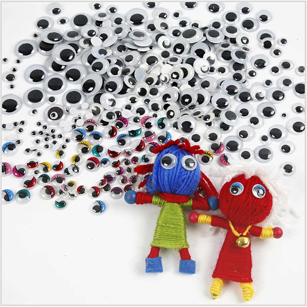 Wackelaugen, D 4-20 mm, 1700 Stk/ 1 Pck [HOB-50123]