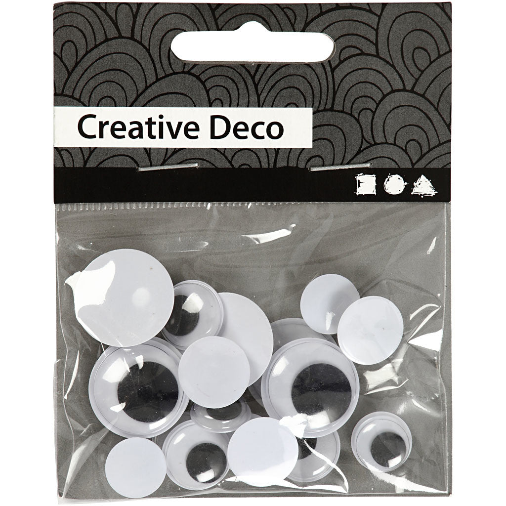 Wackelaugen, nicht selbstklebend, D 12+14+20 mm, 18 sort./ 1 Pck [HOB-50139]