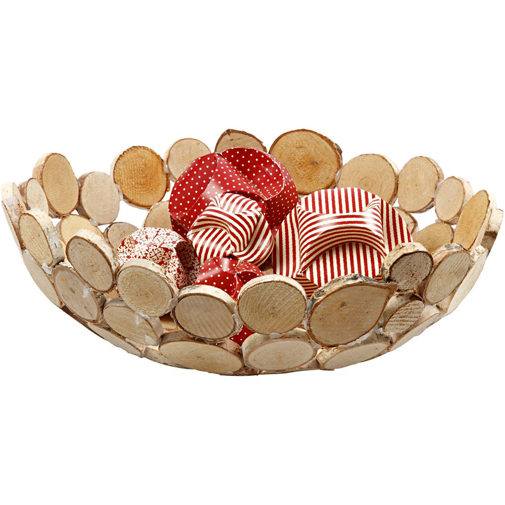 Holzscheiben-Mix, D 25-45 mm, Dicke 7 mm, ca. 140 Stk, 600 g/ 1 Pck [HOB-502210]