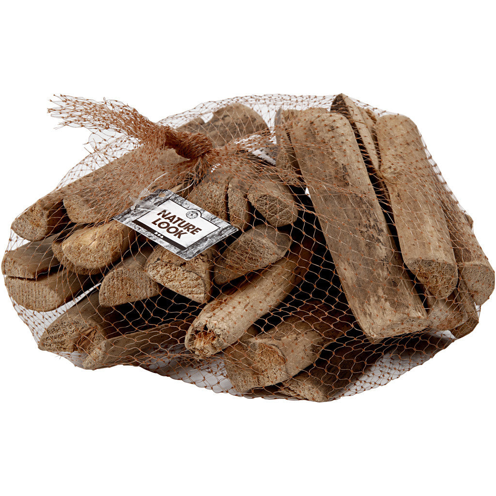 Holzstücke - Sortiment, L 6-14 cm, Dicke 15 mm, 610 g/ 1 Pck [HOB-502230]