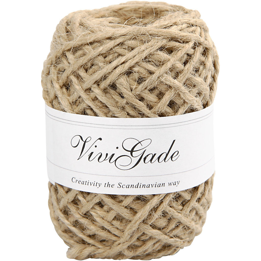 Naturhanf-Schnur, Dicke 1-2 mm, Natur, 30 m/ 1 Rolle [HOB-503244]