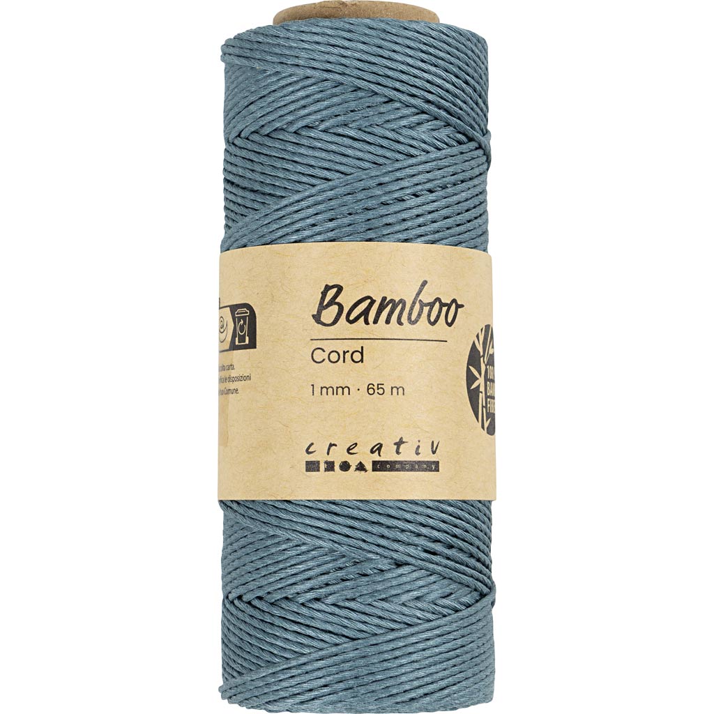 Bambusschnur, Dicke 1 mm, Dunkeltürkis, 65 m/ 1 Rolle [HOB-503487]