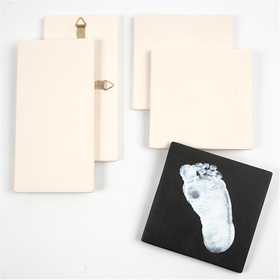 Terracotta-Kacheln, Größe 13x13 cm, Dicke 7 mm, Weiß, 1 Stk [HOB-50507]