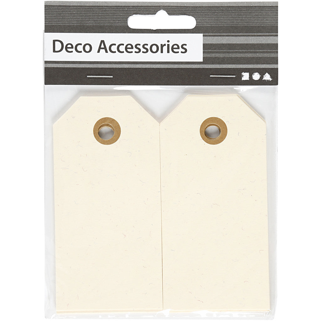 Manila-Anhänger, Größe 5x10 cm, 250 g, Creme, 20 Stk/ 1 Pck [HOB-510050]