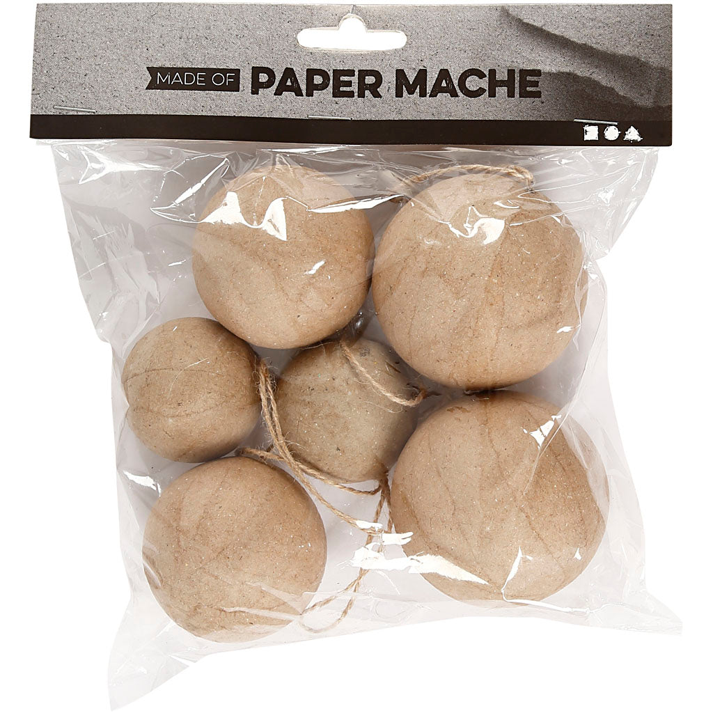 Weihnachtskugeln, D 4+5+6 cm, 6 Stk/ 1 Pck [HOB-510313]