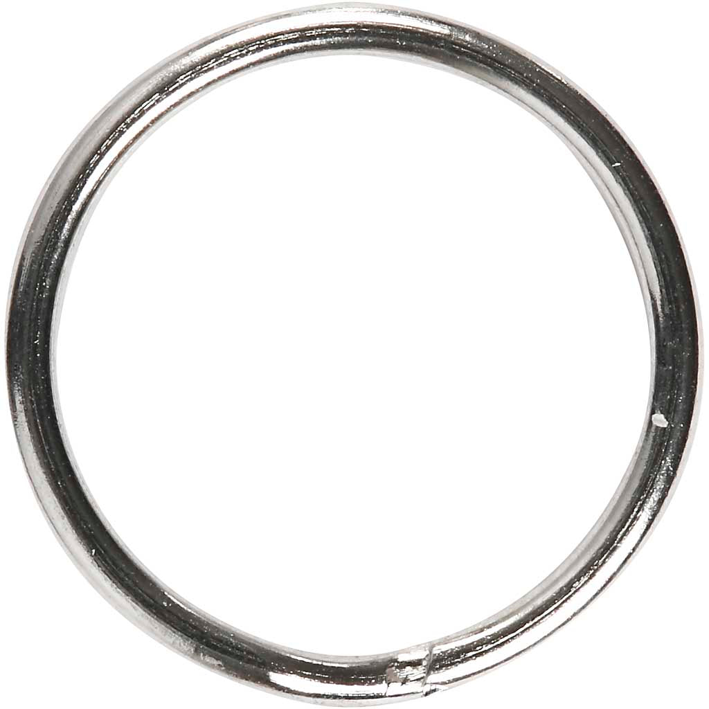 Key rings, dia. 15 mm, 10 pc