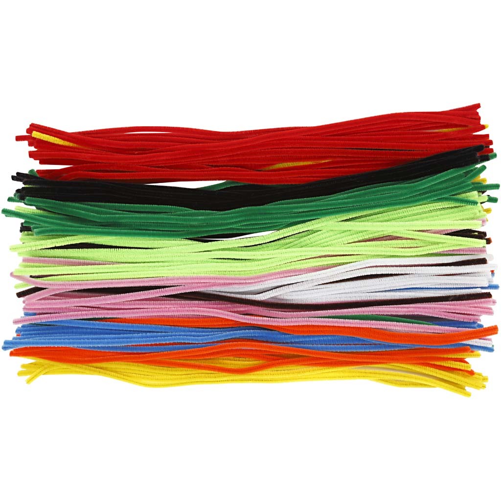 Pfeifenreiniger, L 45 cm, Dicke 6 mm, Sortierte Farben, 200 sort./ 1 Pck [HOB-51342]