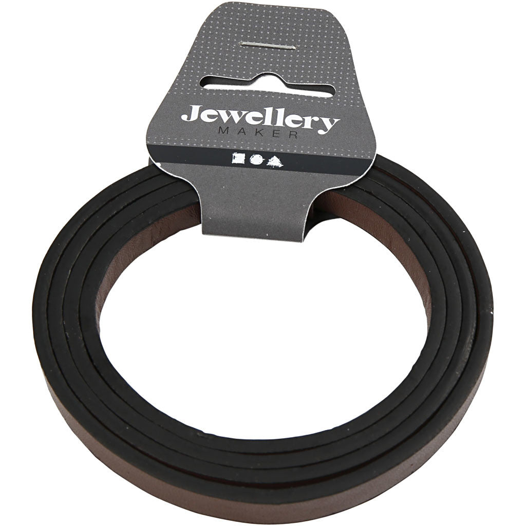 Lederband Imitat, B 10 mm, Dicke 3 mm, Braun, 1 m/ 1 Pck [HOB-51491]