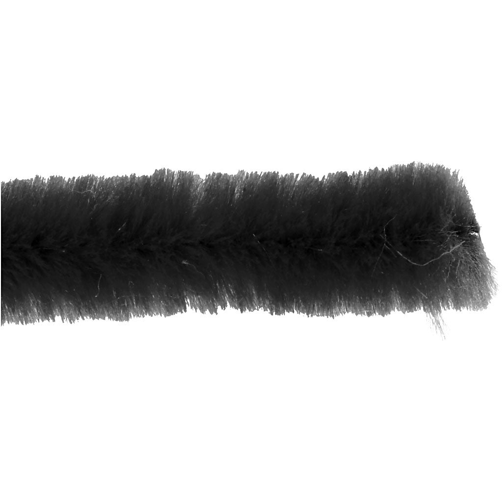 Pfeifenreiniger, L 30 cm, Dicke 6 mm, Schwarz, 50 Stk/ 1 Pck [HOB-51618]