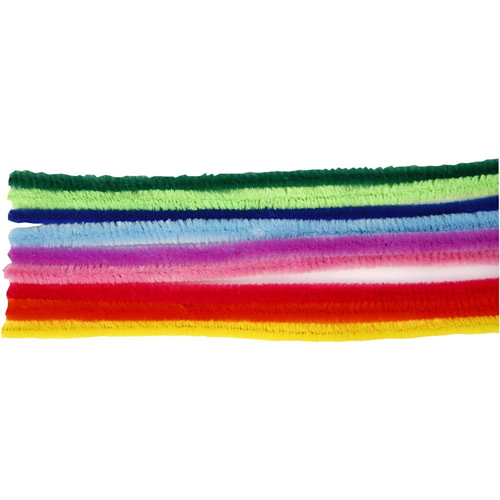 Pfeifenreiniger, L 30 cm, Dicke 9 mm, Sortierte Farben, 200 sort./ 1 Pck [HOB-51644]