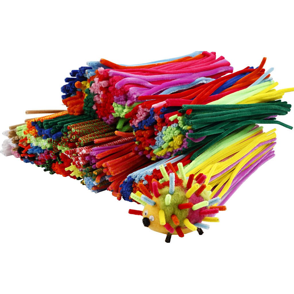 Pfeifenreiniger, L 30 cm, Dicke 4+6+9 mm, Sortierte Farben, 700 sort./ 1 Pck [HOB-51645]
