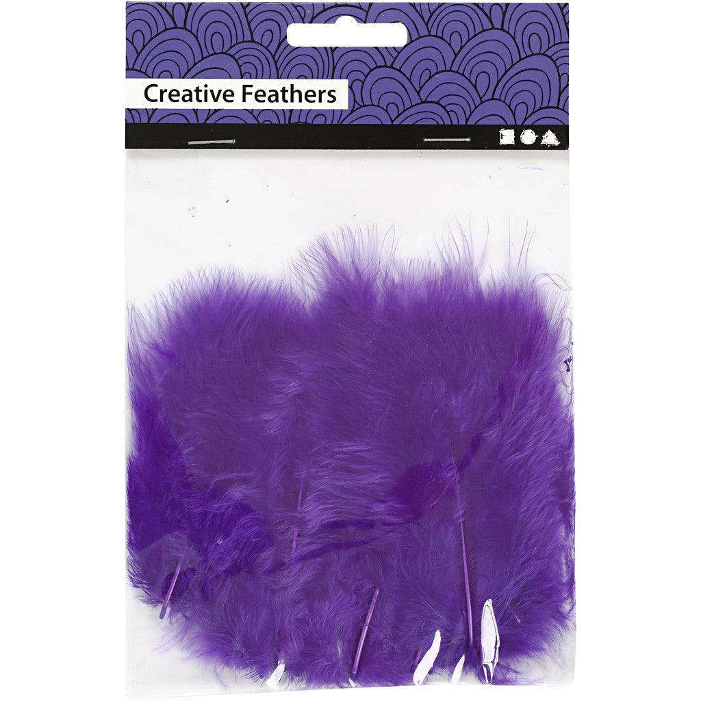 Daunen, Größe 5-12 cm, Flieder, 15 Stk/ 1 Pck [HOB-51697]