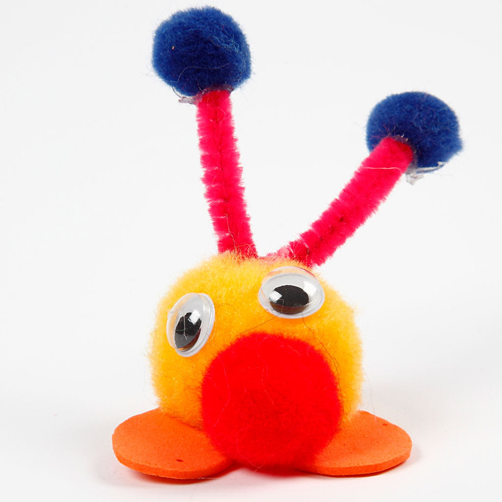 Pompons, D 5-40 mm, ca. 720 Stk, Sortierte Farben, 200 g/ 1 Pck [HOB-51890]