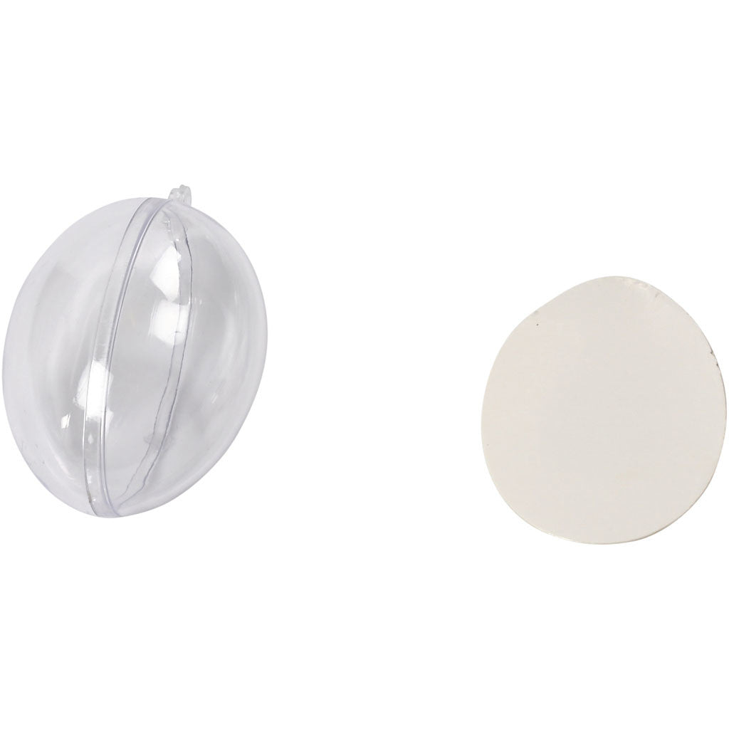 Deko-Kugel in Eiform, H 6,3 cm, 5 Set/ 1 Pck [HOB-52145]