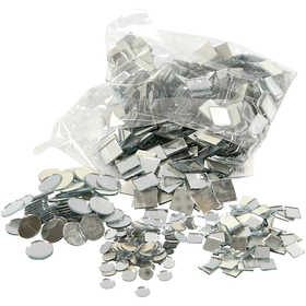 Spiegelmosaik, D 10-18 mm, Dicke 2 mm, 1900 Stk/ 1 Pck [HOB-52299]