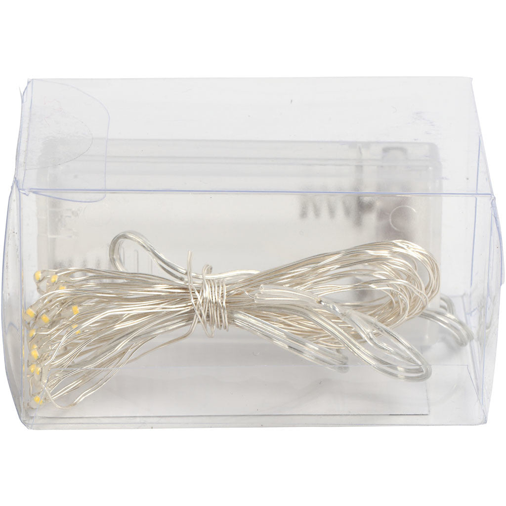 LED Lichterkette, L 3,15 M, Silber, 1 Stk [HOB-52329]