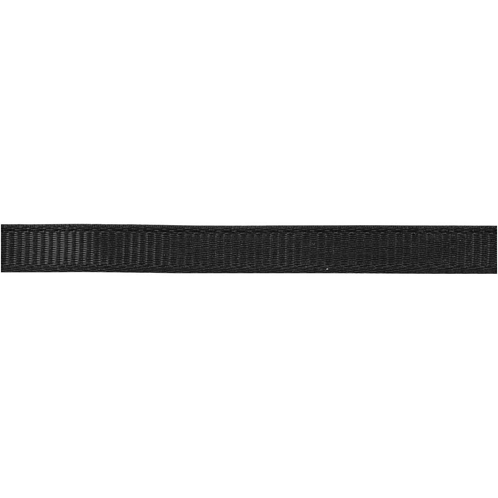 Zierband, B 6 mm, Schwarz, 15 m/ 1 Rolle [HOB-52480]