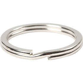 Spaltring, D 28 mm, Versilbert, 4 Stk/ 1 Pck [HOB-526040]