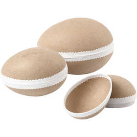 Zweiteilige Eier, L 12+15+18 cm, 3 Stk/ 1 Pck [HOB-54174]