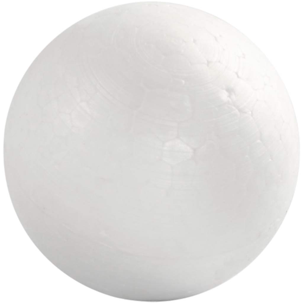 Polystyrene Balls, dia. 6 cm, white, 50 pc