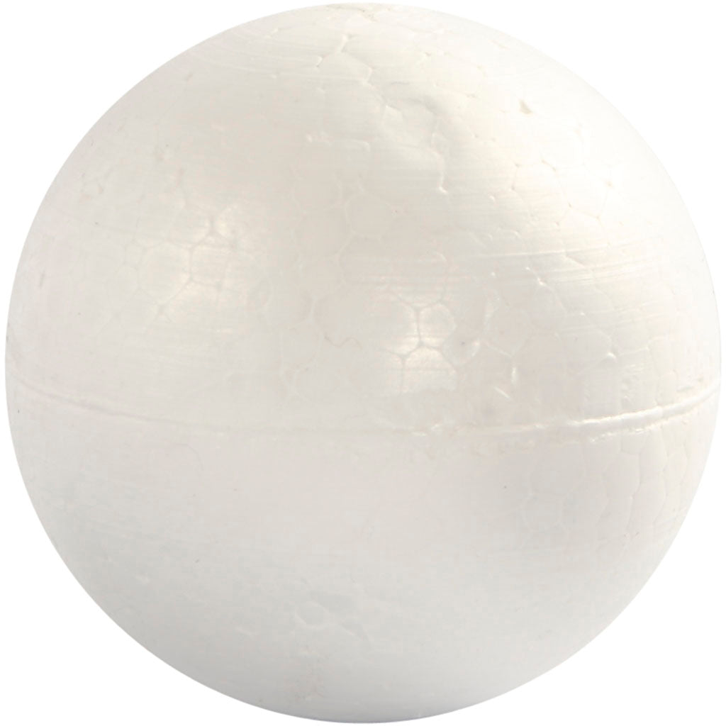 Polystyrene Balls, dia. 10 cm, white, 5 pc