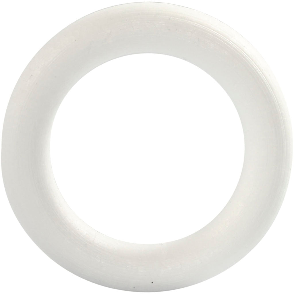 Ring, size 12 cm, thickness 20 mm, white