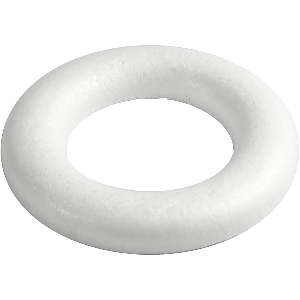 Half rounded rings, size 20 cm, thickness 25 mm, white