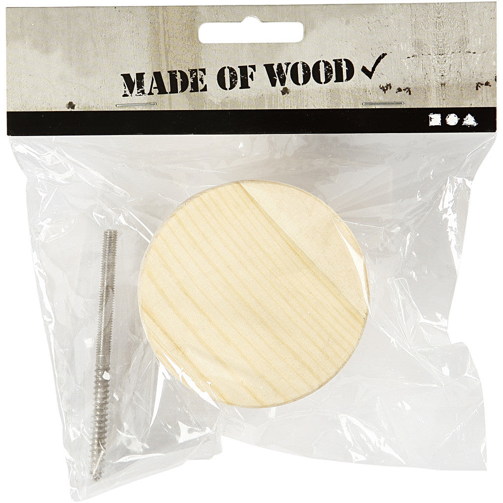 Garderobe, Runde Platte, T 4,5 cm, D 7 cm, 1 Stk [HOB-54405]