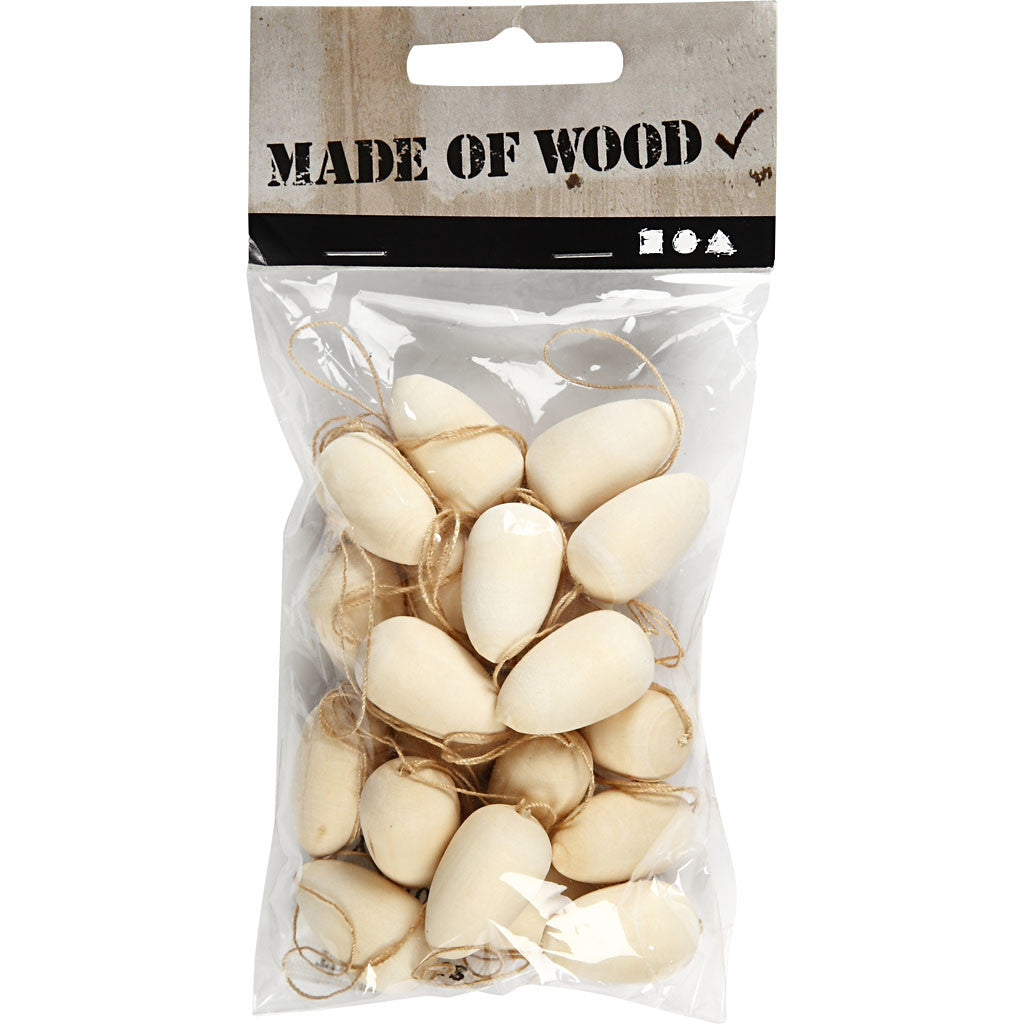 Mini-Eier, H 25 mm, D 15 mm, 20 Stk/ 1 Btl. [HOB-544191]