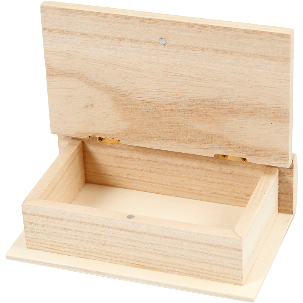 Holzbox in Buchform, Größe 14x9x4 cm, 1 Stk [HOB-54439]