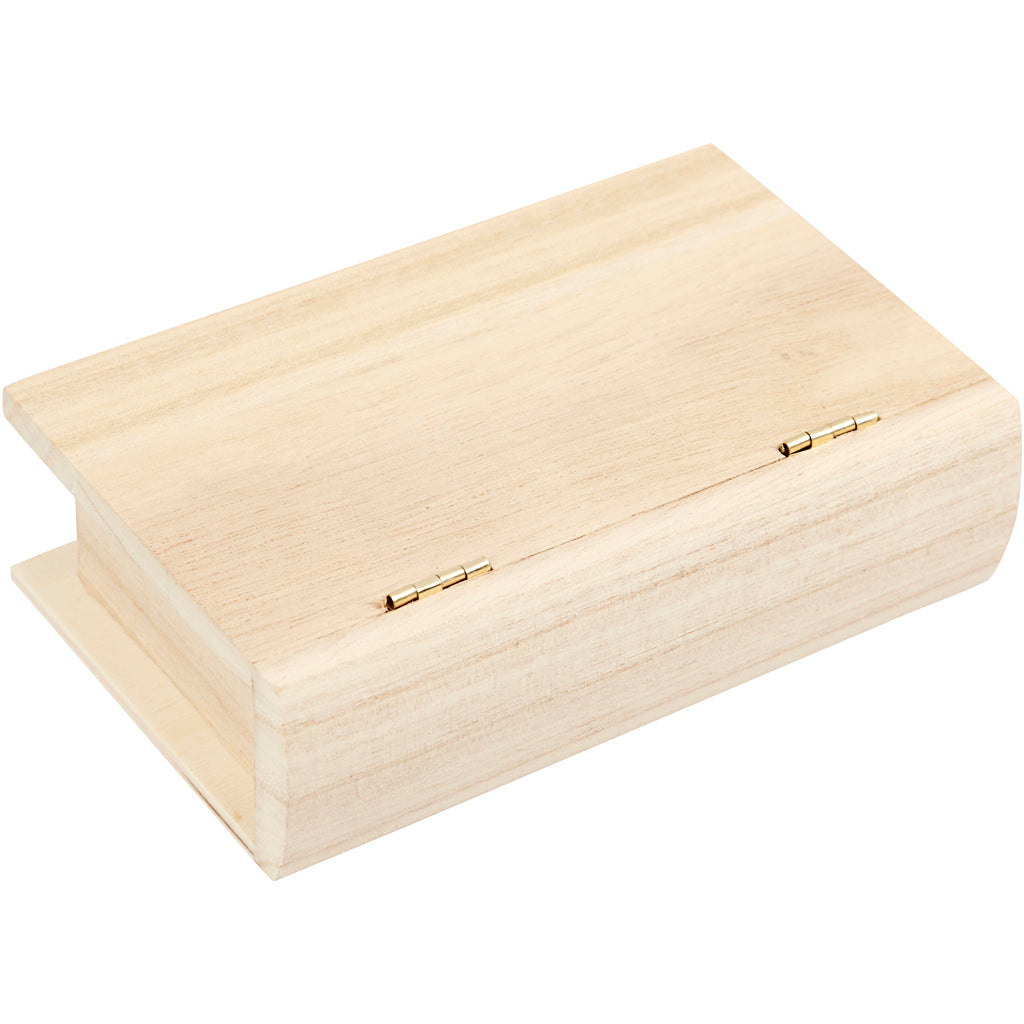 Holzbox in Buchform, Größe 14x9x4 cm, 1 Stk [HOB-54439]