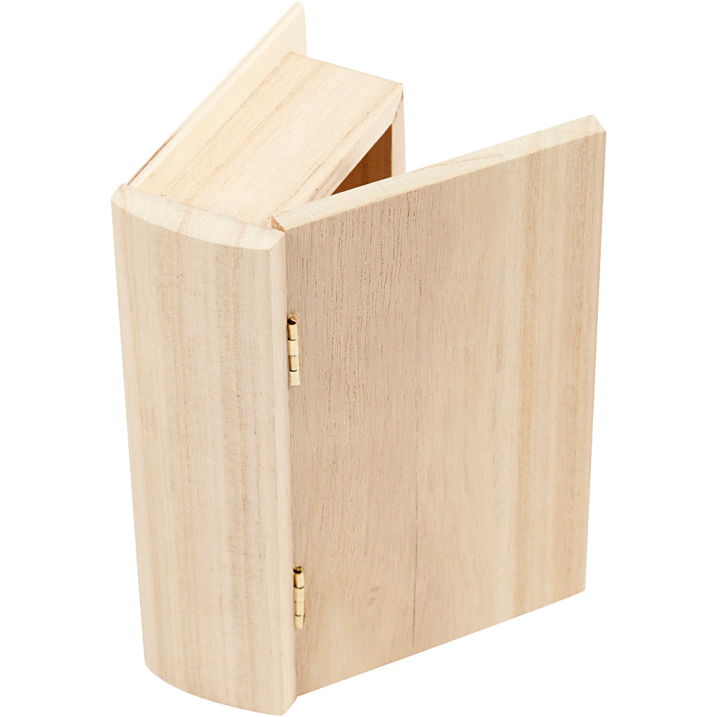 Holzbox in Buchform, Größe 14x9x4 cm, 1 Stk [HOB-54439]