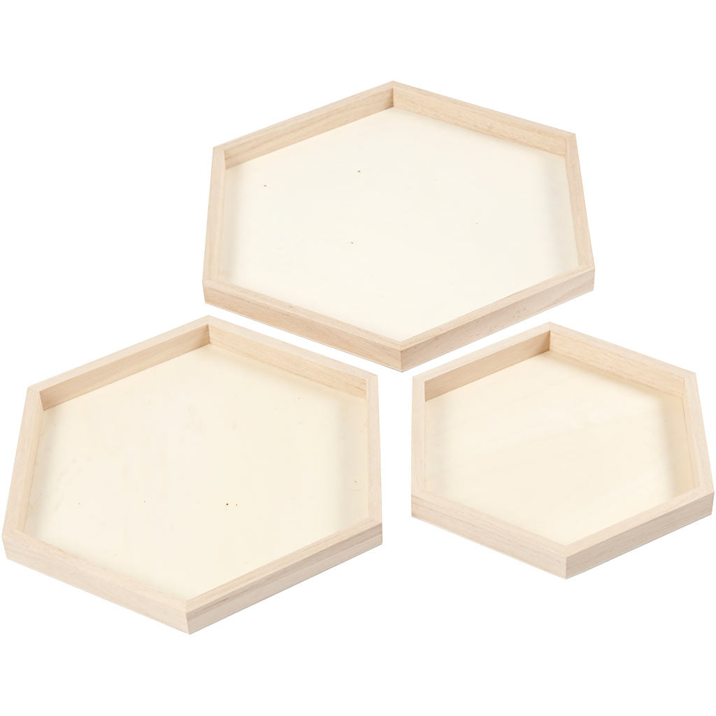 Tablett-Set, D 21+26+31 cm, 3Stk/ 1 Set [HOB-55317]