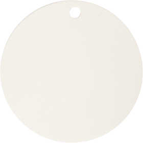 Terracotta-Platte, D 15 cm, Dicke 0,5 cm, Weiß, 1 Stk [HOB-55501]