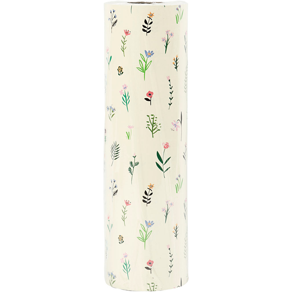 Geschenkpapier, Flora, B 50 cm, 80 g, 100 m/ 1 Rolle [HOB-556432]