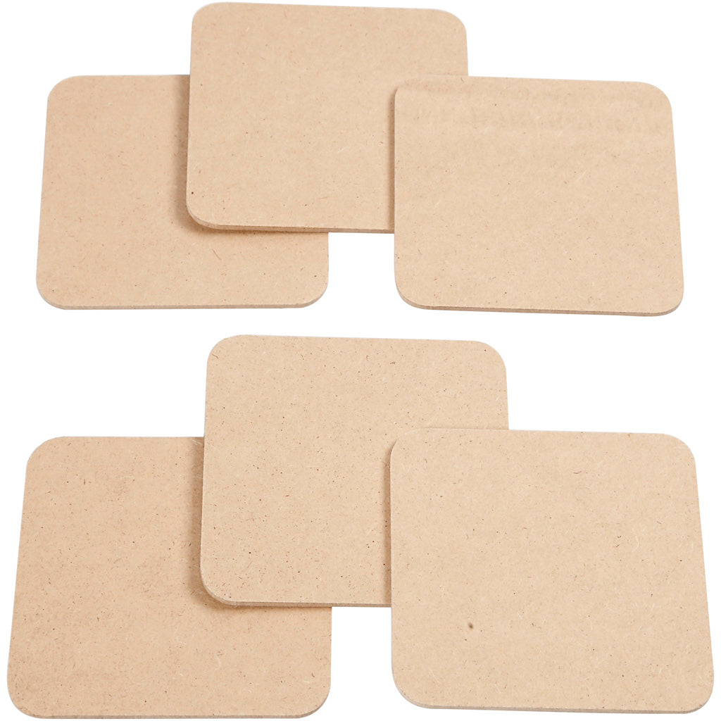 Untersetzer aus MDF 10x10x0.3cm (50 Stück) [HOB55761]